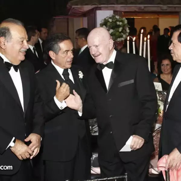 Carlos Slim, Daniel Goñi, Manuel Mondragón y Norberto Rivera