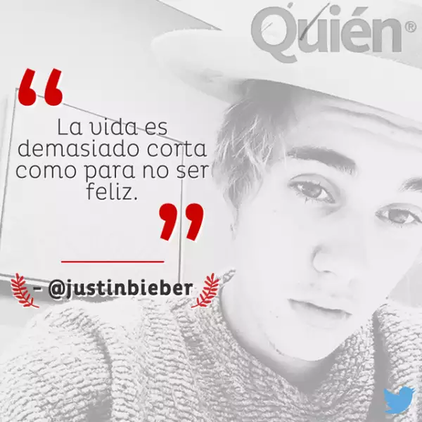 La vida es demasiado corta como para no ser feliz. - Justin Bieber