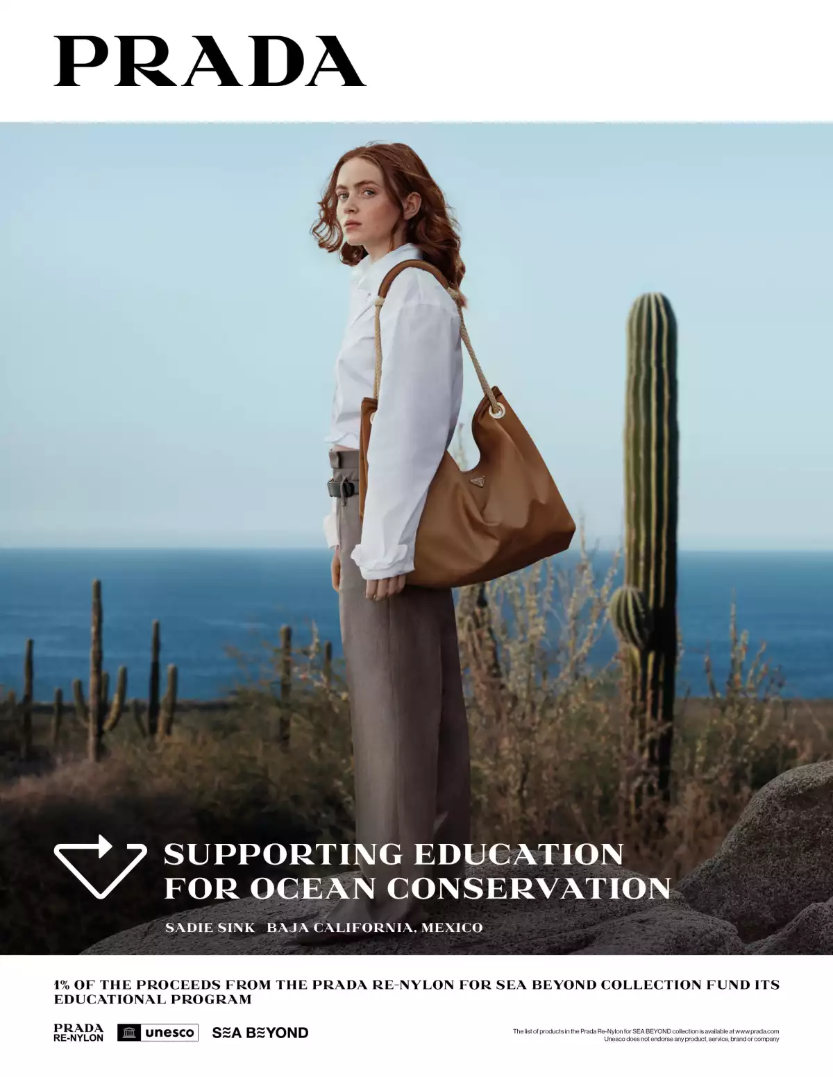 prada re-nylon mexico baja california sea beyond sadie sink
