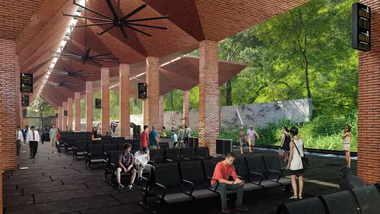 La estación de Boca del Cerro es diseñada por Cámara+Cámara Arquitectos