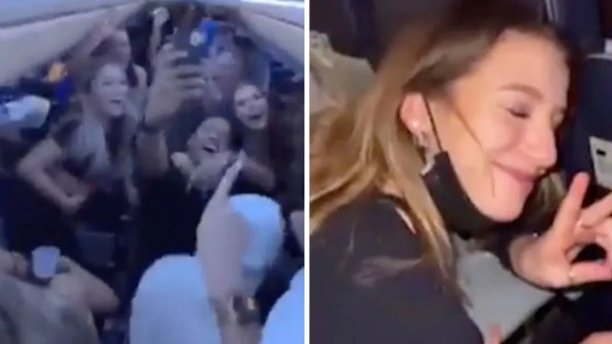 Así transcurrió la fiesta en pleno vuelo 