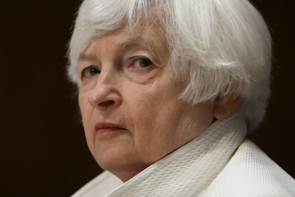 (La secretaria del Tesoro, Janet Yellen)