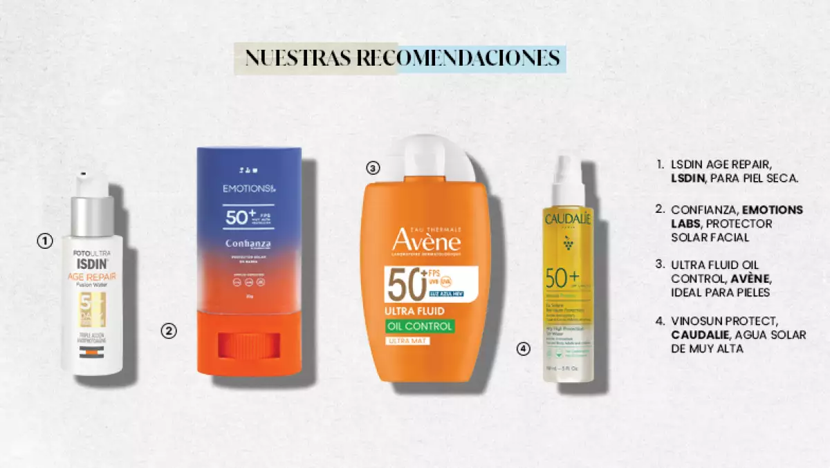 recomendaciones de bloqueadores solares para la cara