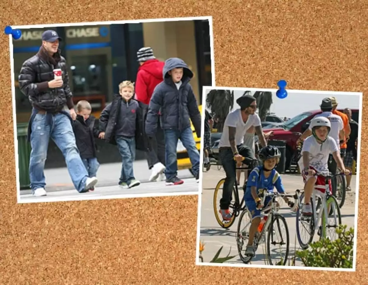 Beckham dando un peseo en Nueva York.