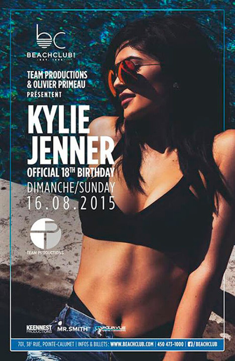 Este es el cartel con el que se anuncia la fiesta de cumpleaños de la hija de Kris Jenner.