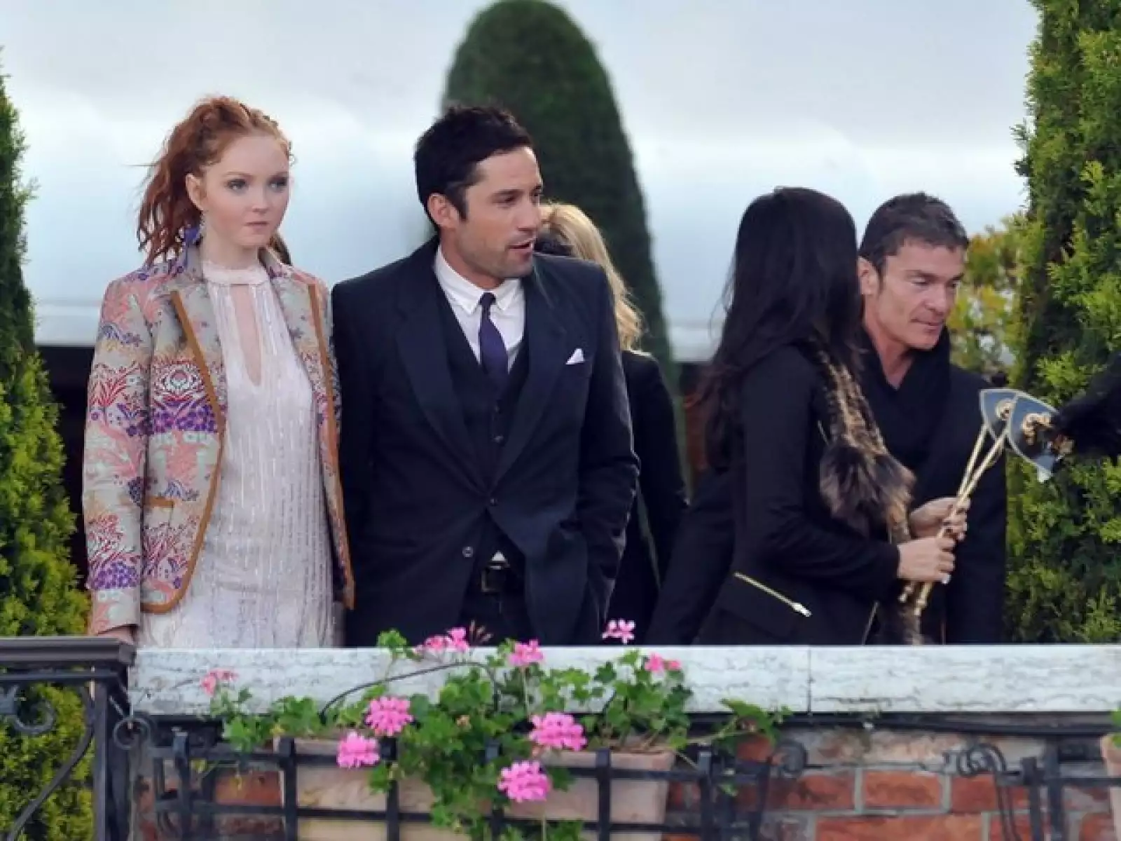 La modelo y actriz británica Lily Cole tmbién asistió a la fiesta.