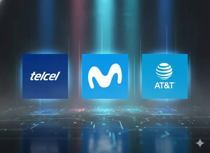 Telcel, Movistar. ATT&T