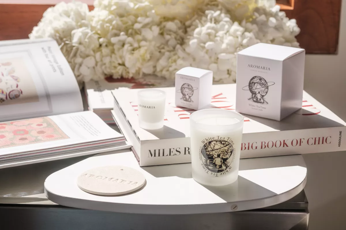 Productos de la boutique de Aromaria en el Four Seasons de Miami