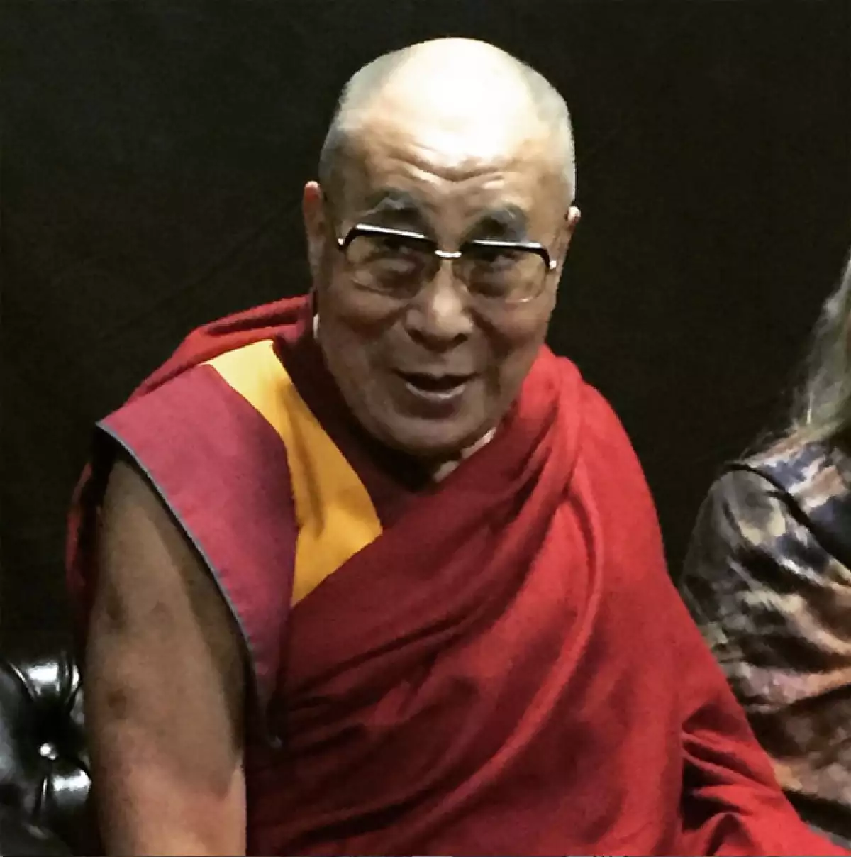 La actriz Melanie Griffith le tomó esta imagen al Dalái Lama en su cumpleaños.