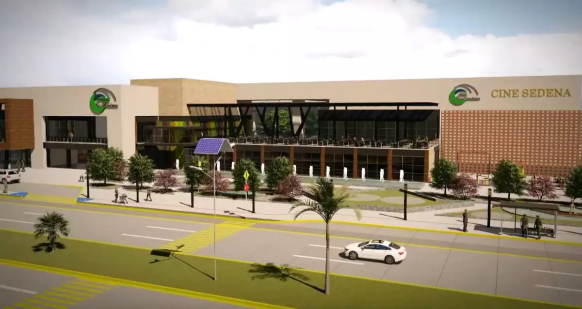 Render del Centro Comercial en Santa Lucía