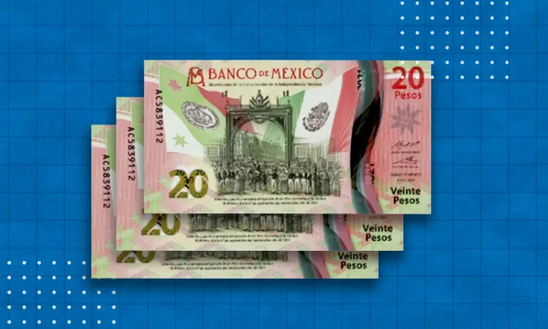 El nuevo billete de 20 pesos es alusivo al Bicentenario de la Consumación de la Independencia de México. 