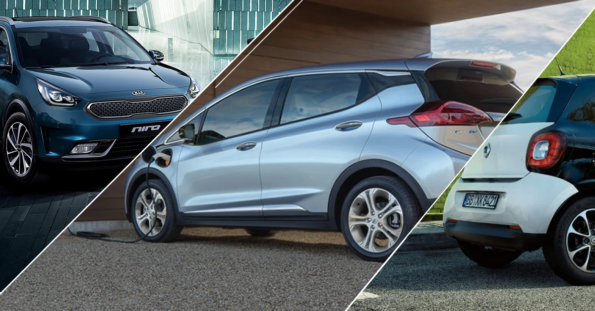 Kia Niro, Chevrolet Bolt y Smart ForFour