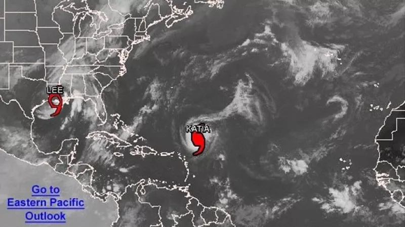 huracan katia en el atlantico