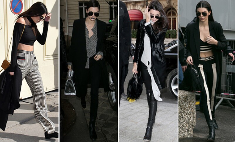 Kendall no ha perdido su estilo monocromático.