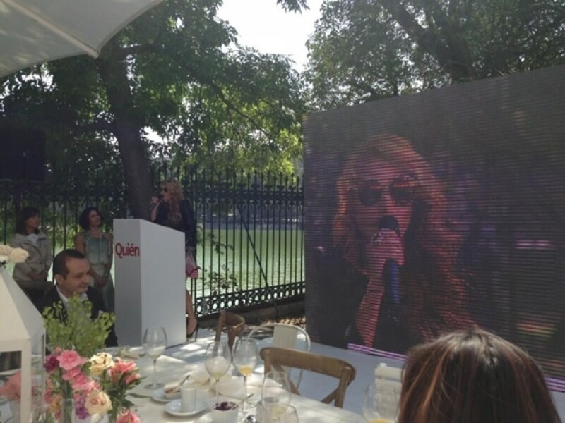 Paulina Rubio en el estrado.