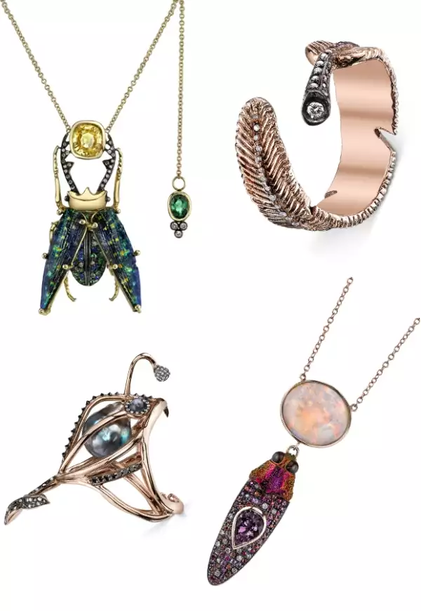 La tendencia propone collares y aretes colgantes y anillos grandes.