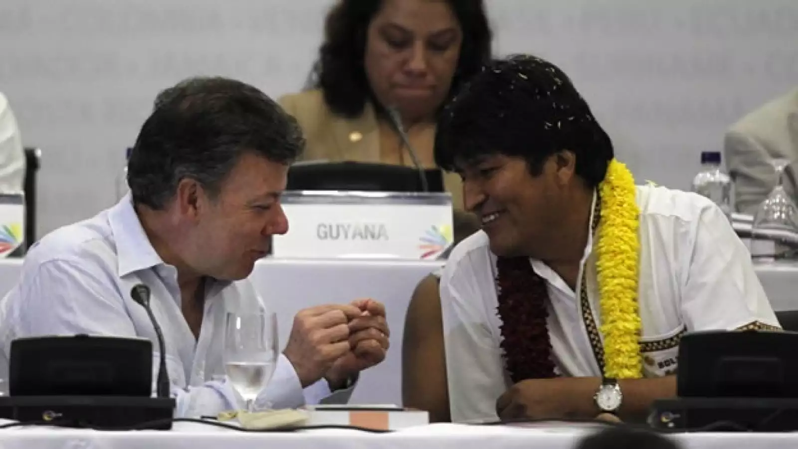 Santos y Evo Morales cumbre