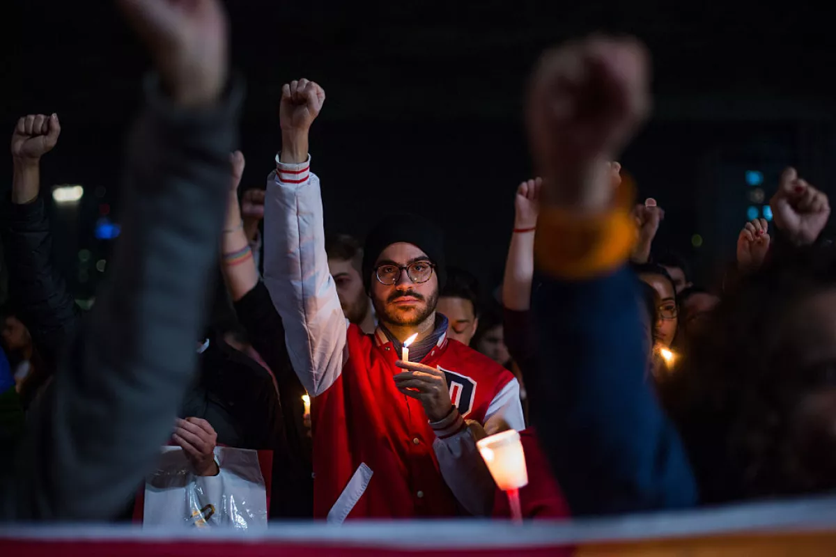 Gay Rights Group Holds March In Support Of Orlando Attack Victims