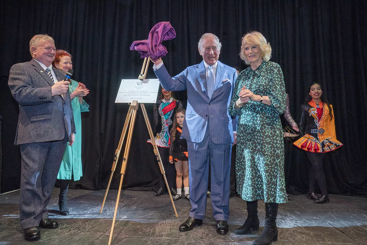 The Prince of Wales And The Duchess of Cornwall Visit The Irish Cultural Centre
