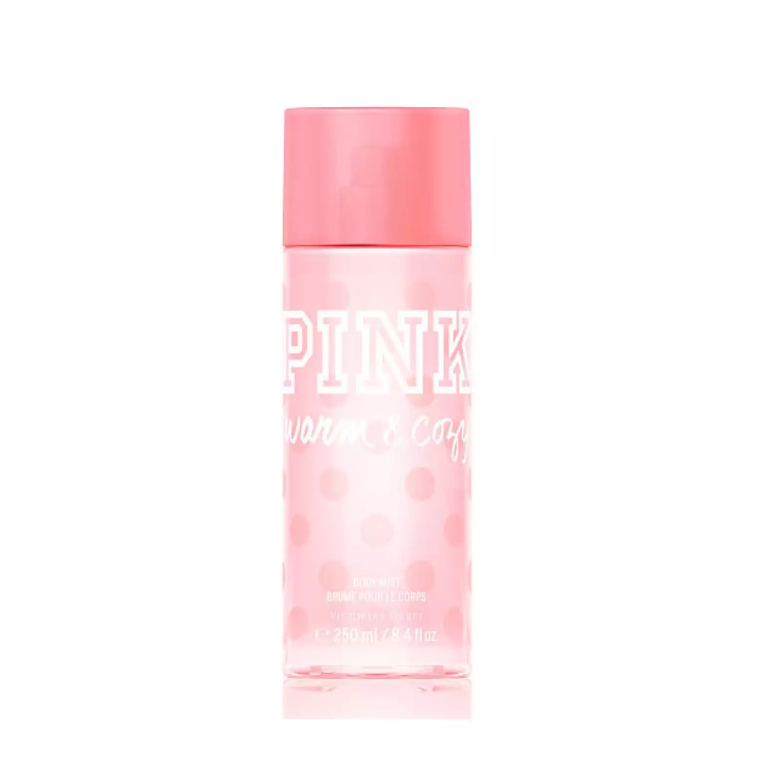 Este body splash de Victorias Secret, Warm & Cozy, te mantendrá oliendo delicioso todo el día. Con vainilla, peonias y un toque de aloe, te sentirás comoda en todo momento. Victorias Secret Arcos Bosques.
