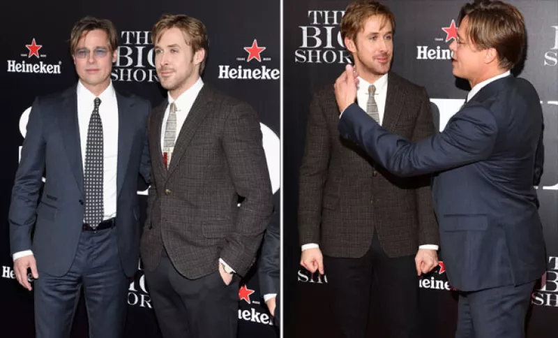 A su paso por la alfombra roja en la premiere de "The Big Short" el par de guapos se robaron el spotlight, pero ¿quién brilló más que el otro?