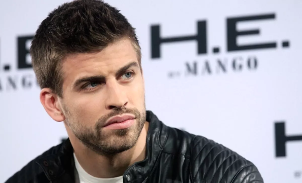Gerard Piqué durante una conferencia de la marca Mango