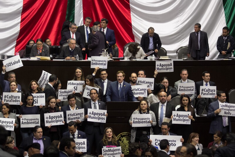 Protestas en San Lázaro