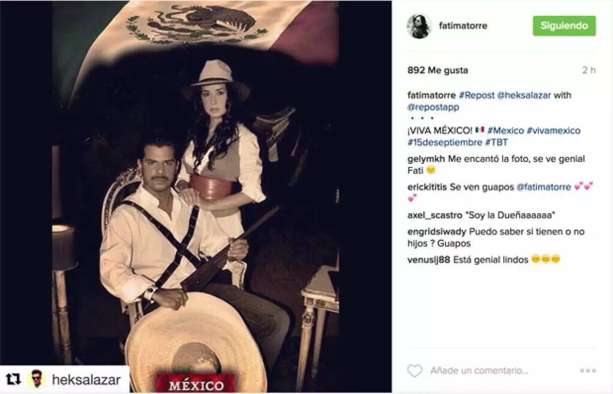 Fátima Torres se unió a la lista de las celebs que festejan an México.