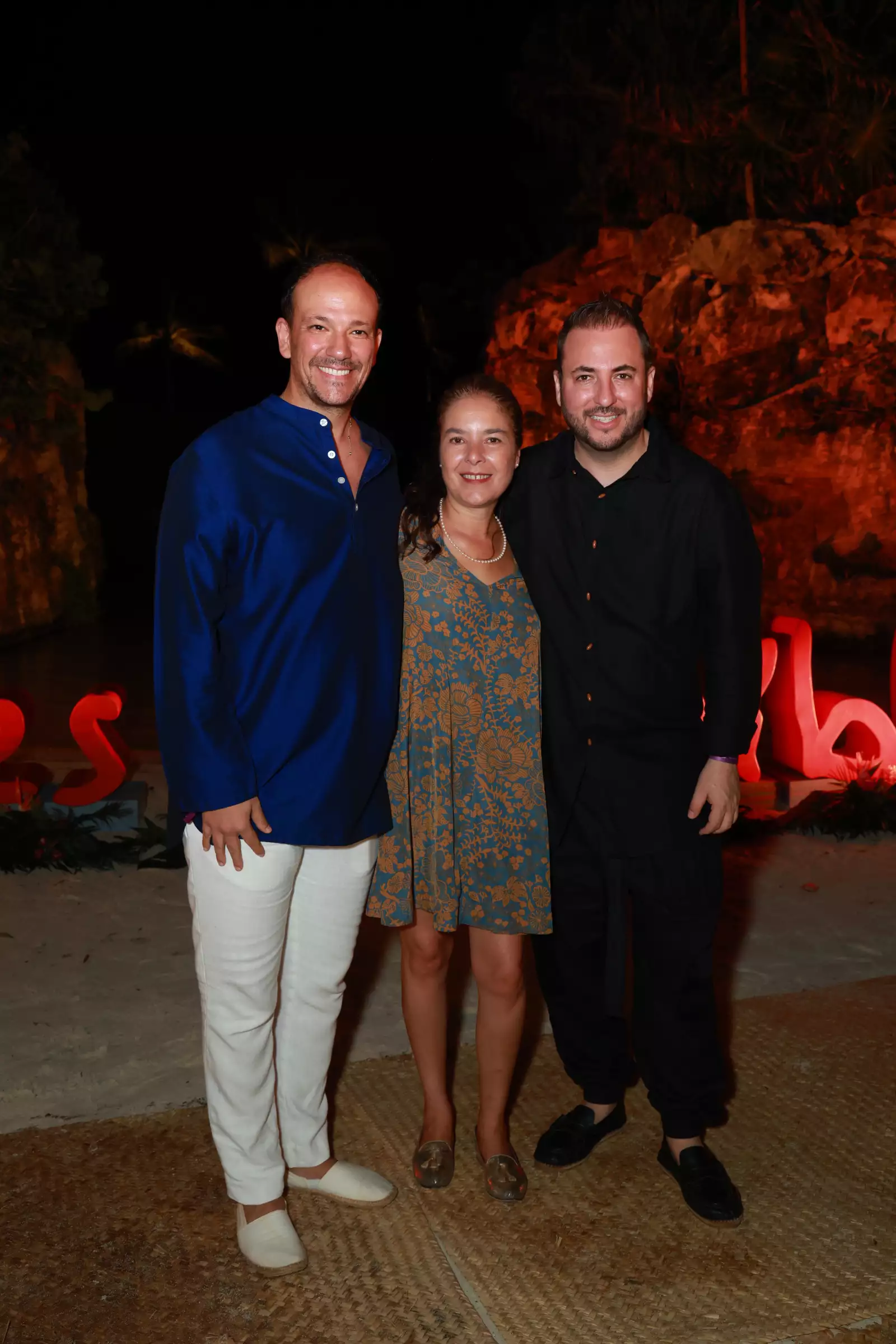 José Manuel Borbolla, Rosenda Martínez y Víctor Martínez