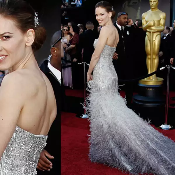 Hilary Swank en Gucci.