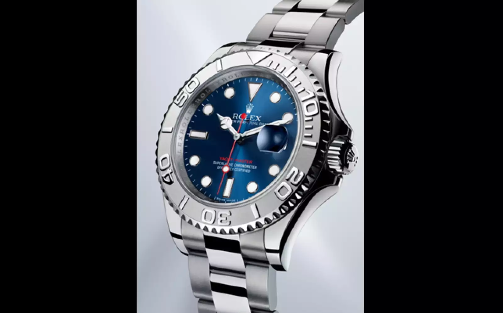 Destaca el material especialmente diseñado por Rolex que es una combinación de acero inoxidable y platino al que han bautizado con el nombre de Rolesium. Esta pieza esta diseñada para los fanáticos de la navegación ya que puede medir intervalos de 60 minu