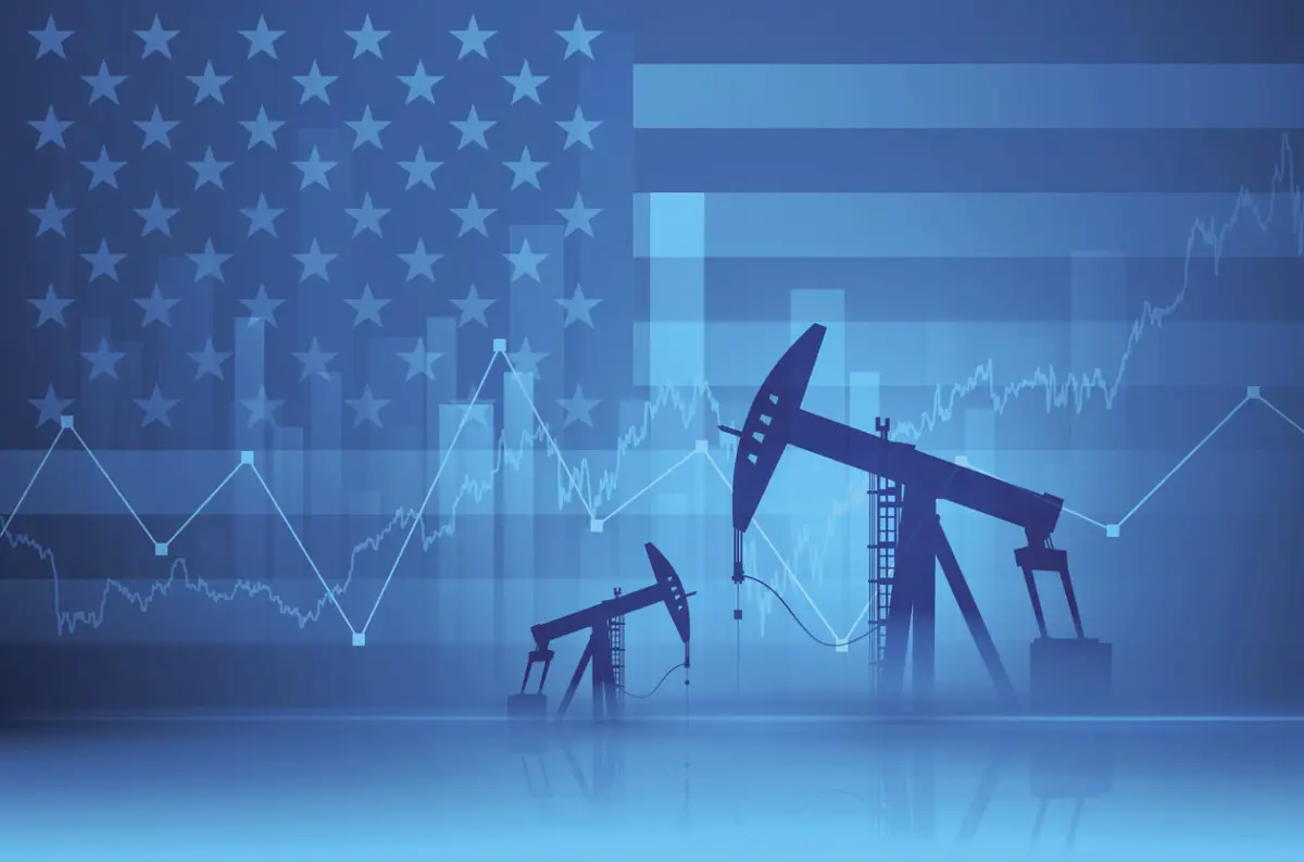 Financial background - oil derricks