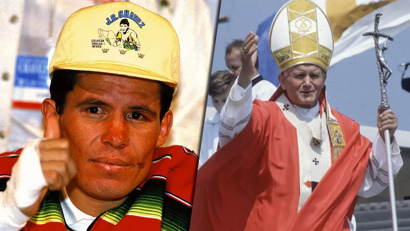 Julio César Chávez y Juan Pablo II