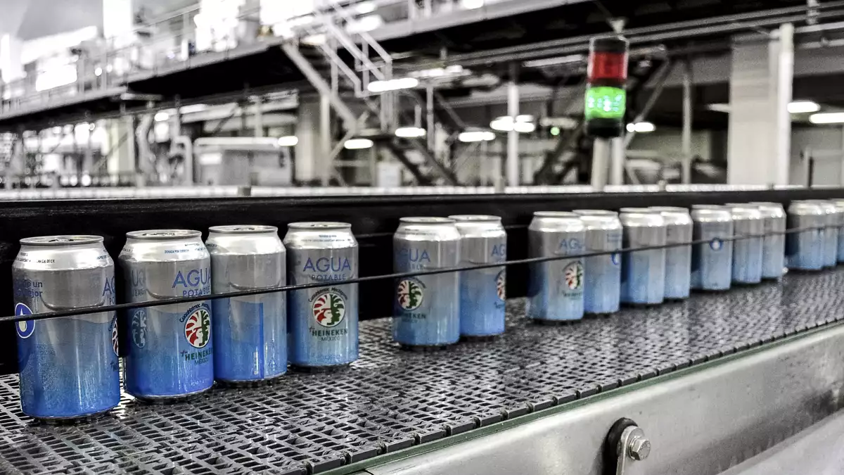 Agua en vez de cerveza.
