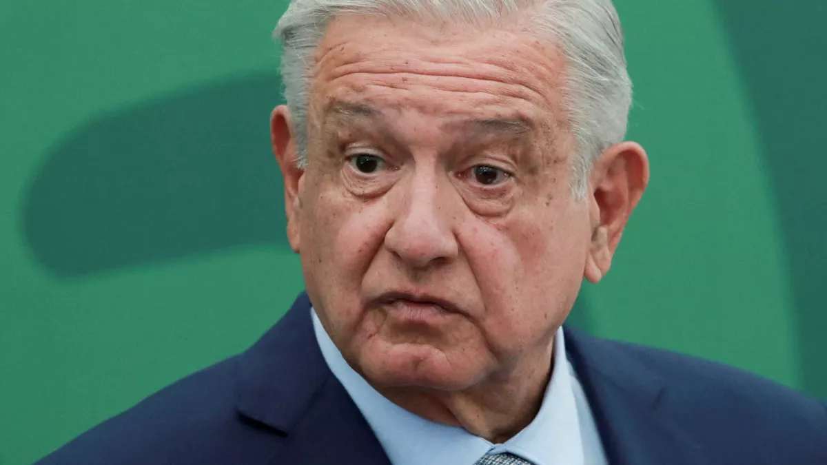 FILE PHOTO: Mexico's President Andres Manuel Lopez Obrador speaks during a press conference