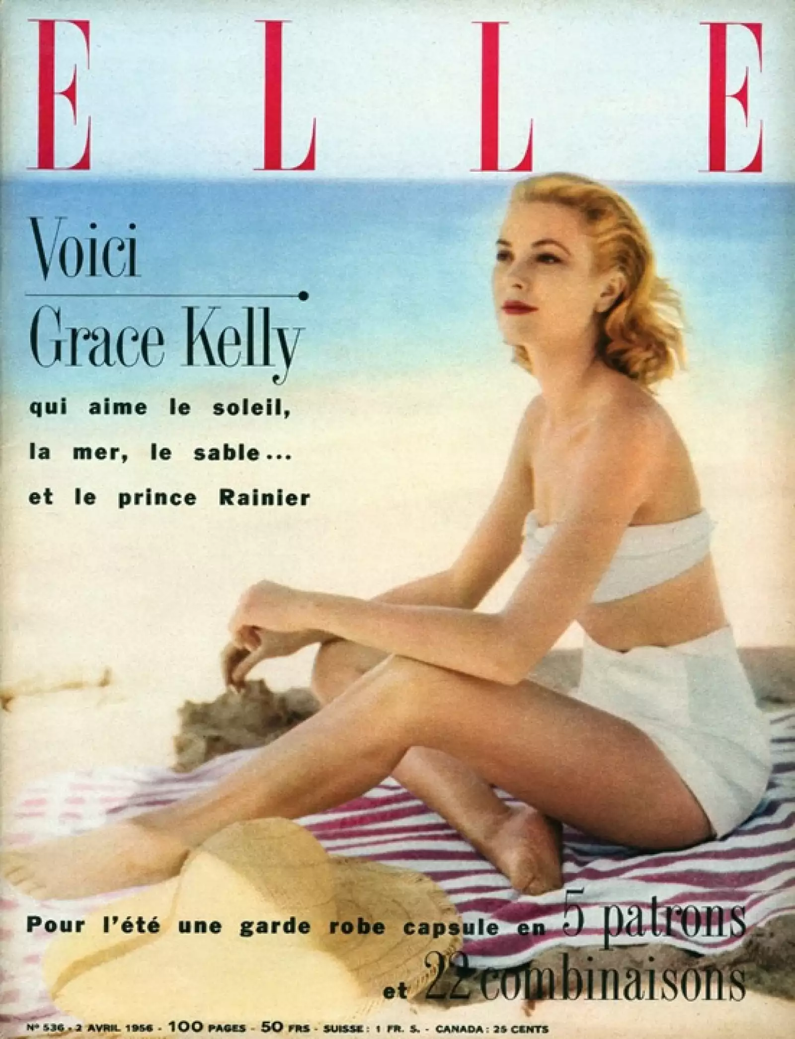 ELLE, abril 1956: Grace Kelly fue la protagonista de la portada.