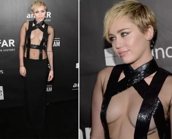 Miley impresionó a todos con este arriesgado diseño.