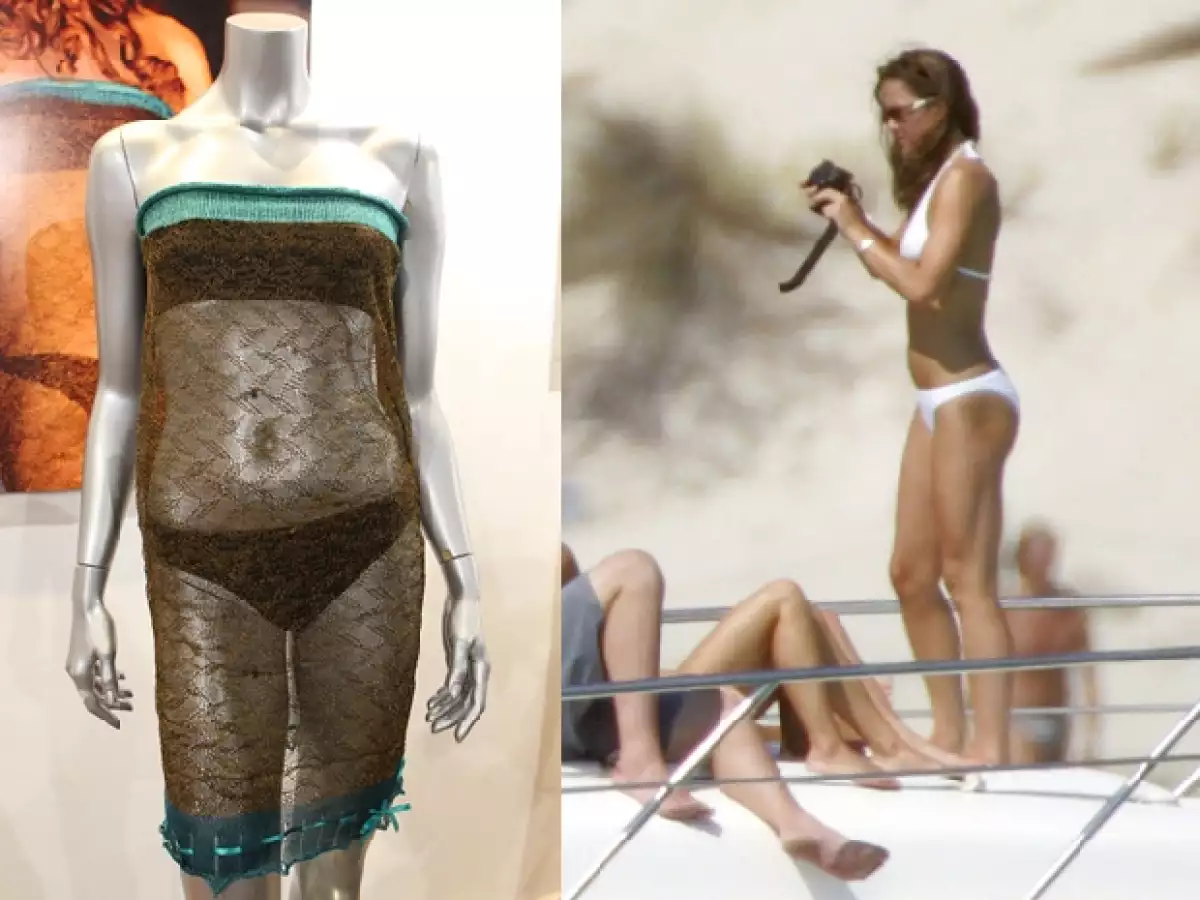 Vestido ue usó en la pasarela y Kate en un yate, de vacaciones con Guillermo.