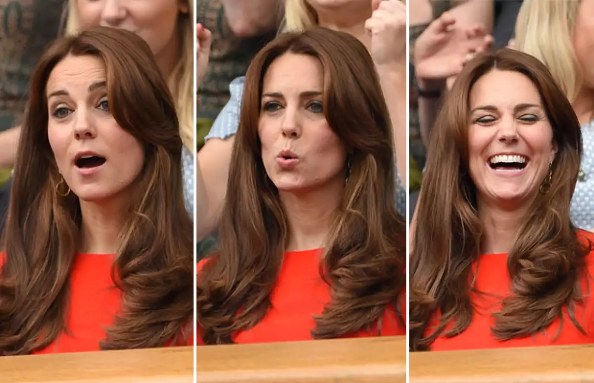 Con sus expresiones faciales, Kate demostró estar atenta a cada detalle del partido de tenis.