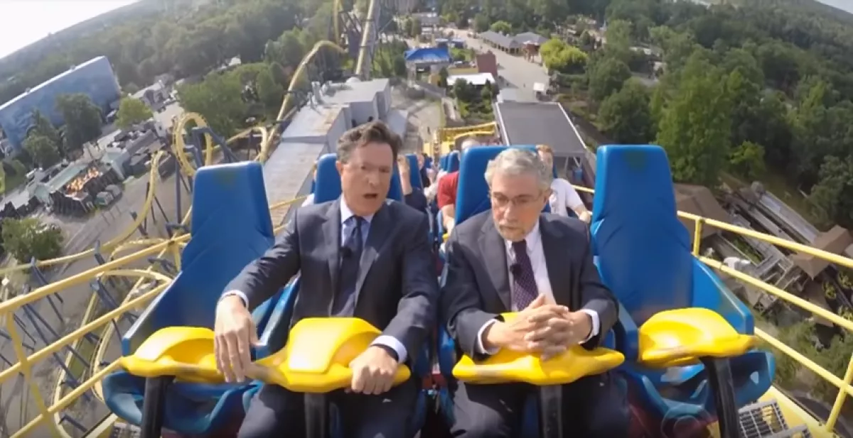 Stephen Colbert y Paul Krugman