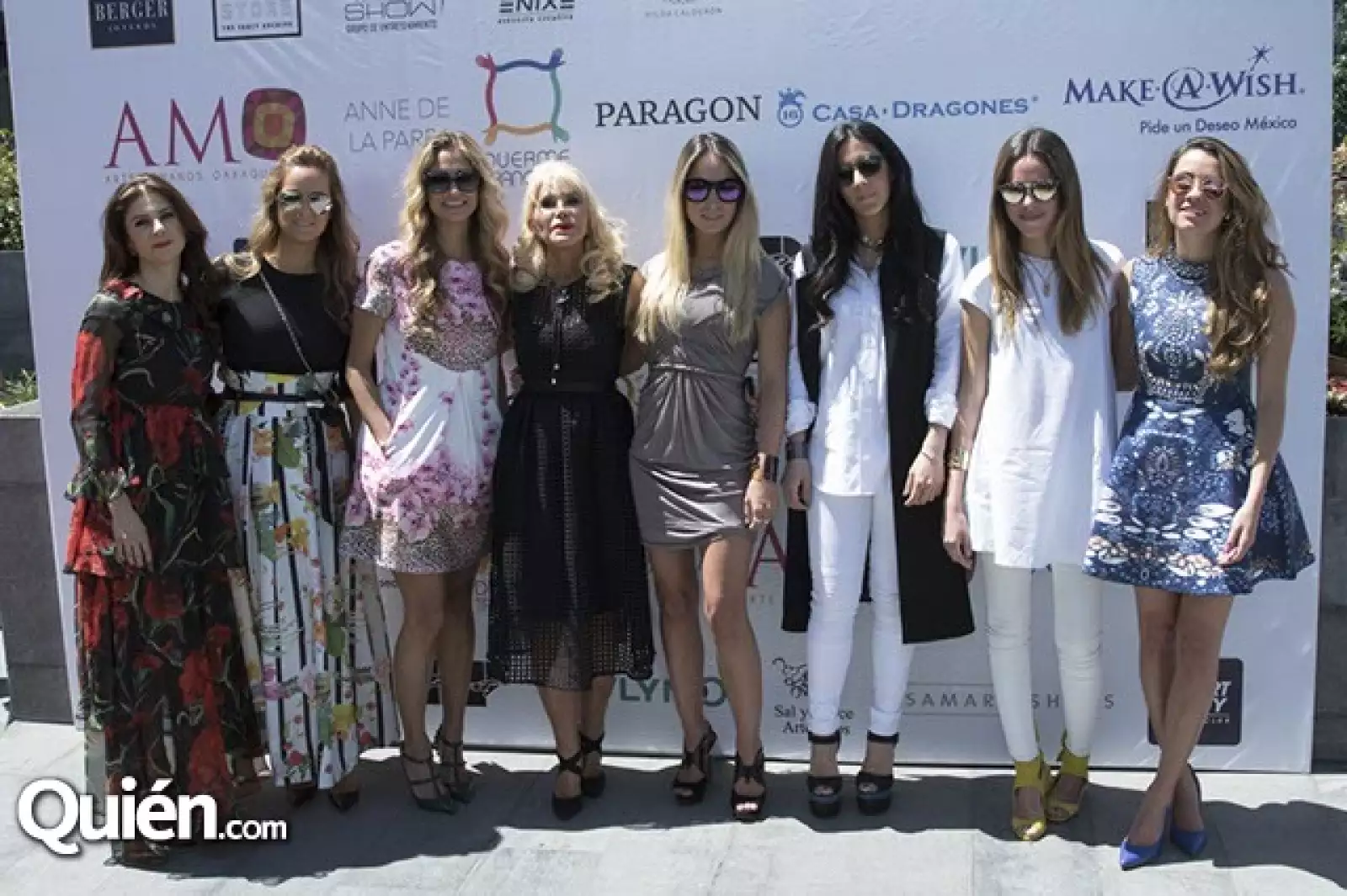 Jessica Pliego, Vanessa Pliego, Pixie Devlyn, Hilda Calderón, Paula Arango, Lorena Murat, Mariana Martín del Campo y Paola Pliego
