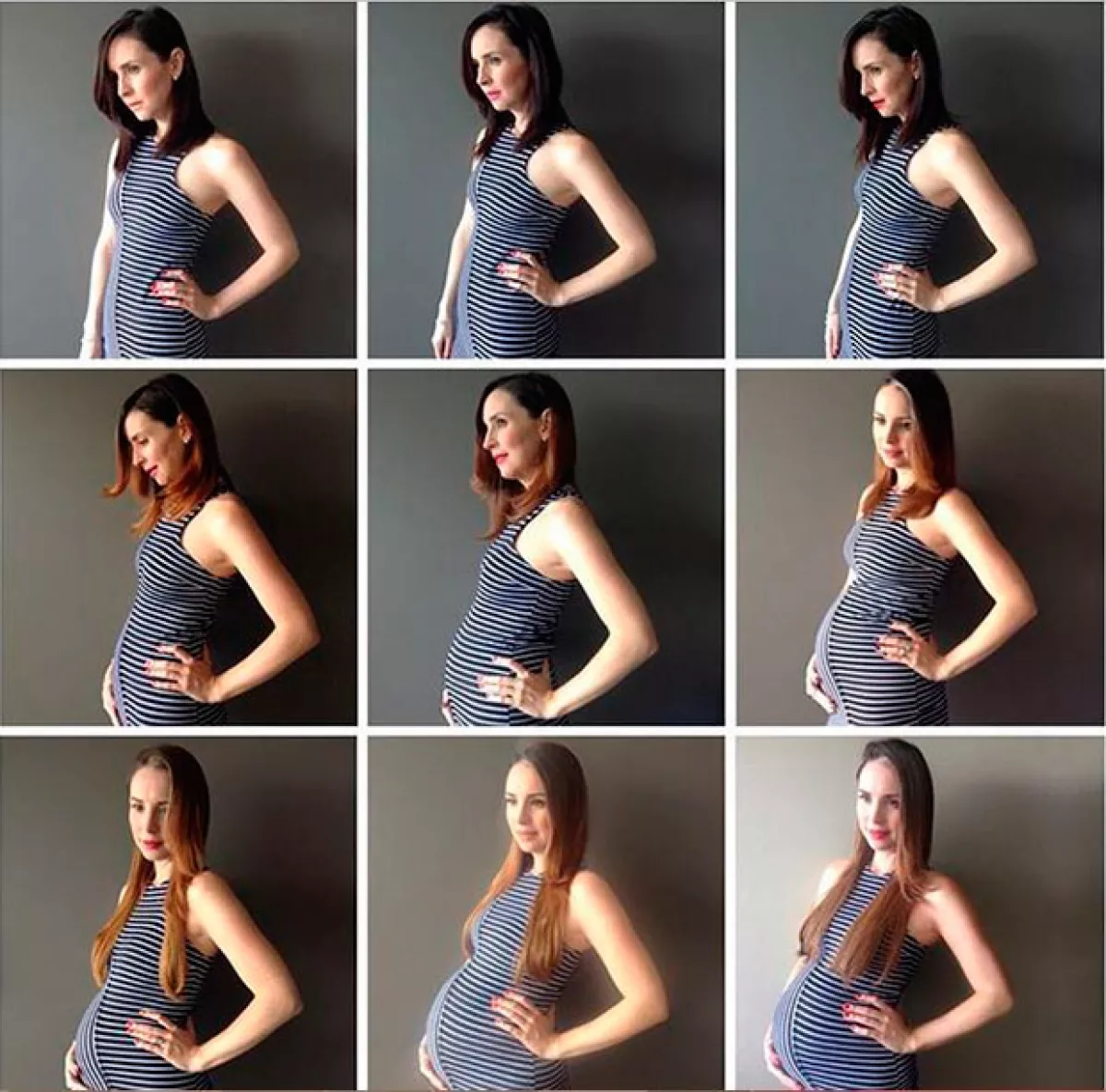 Andrea documentó todo su embarazo.