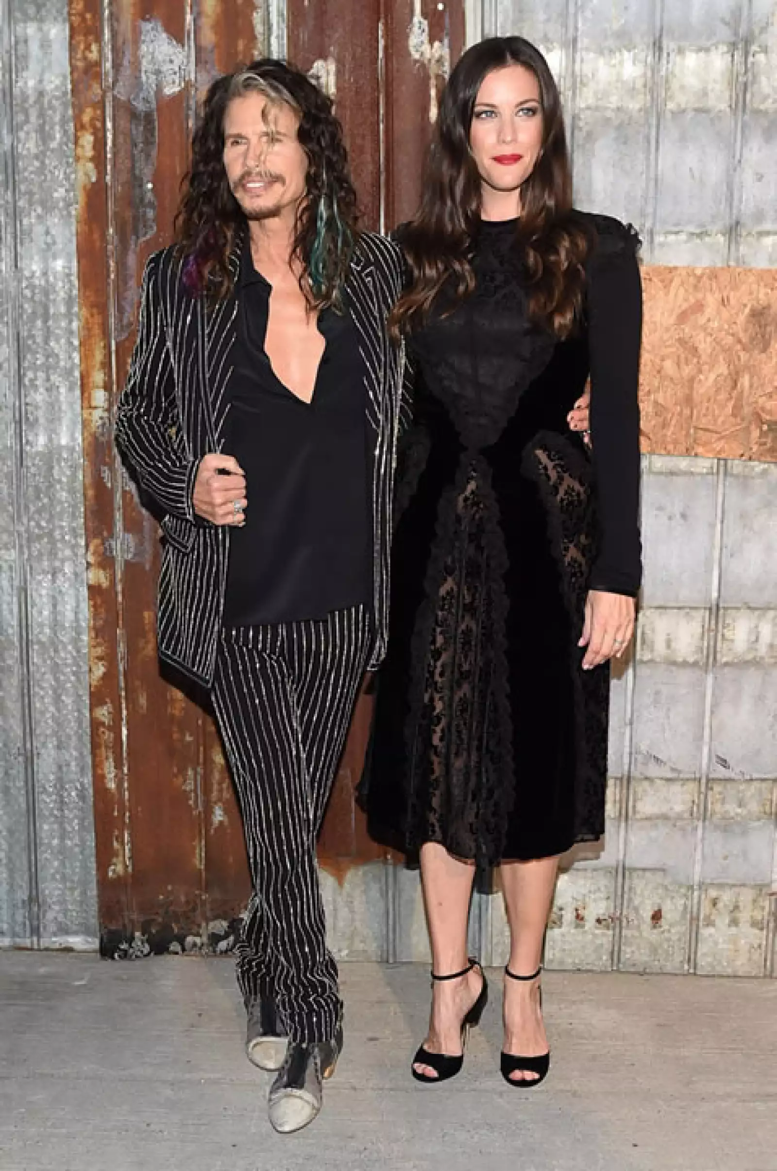 Papá e hija: Steven y Liv Tyler asistieron juntos al show de Givenchy.