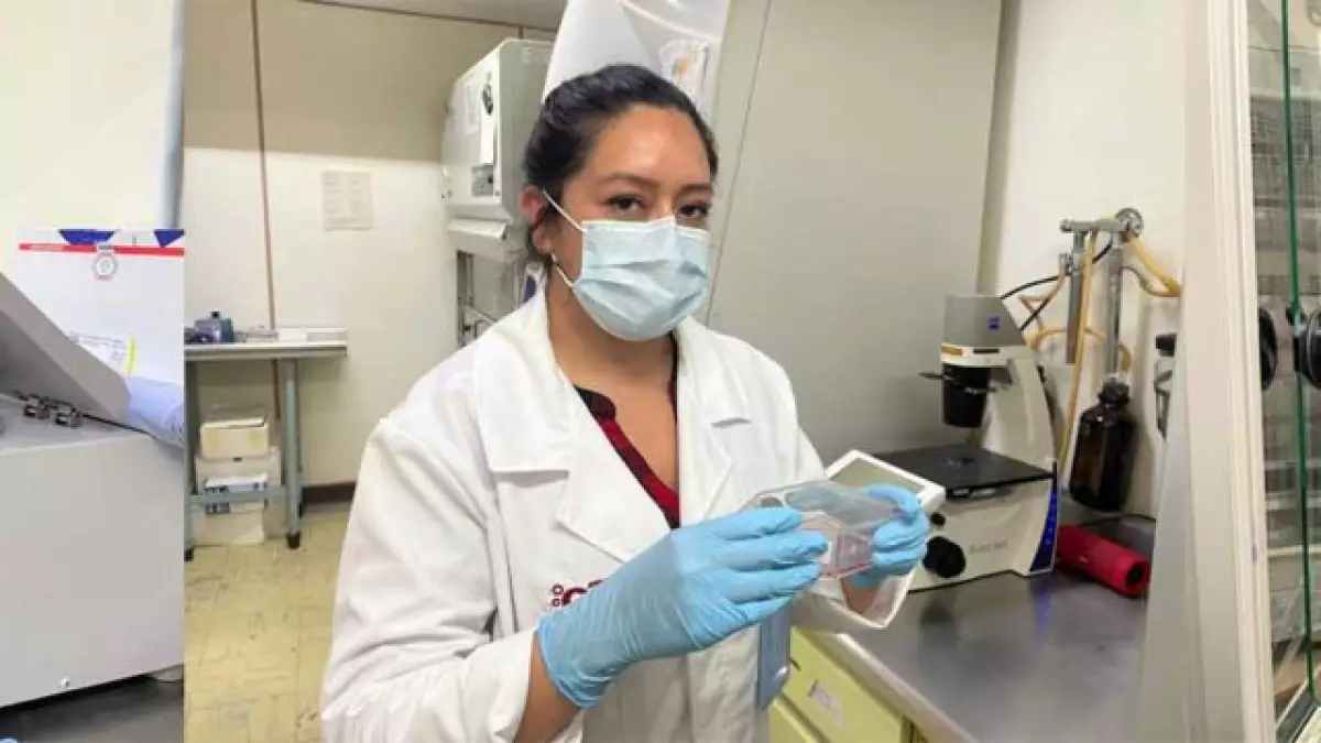 Científica del IPN crea biofármaco contra el covid (fotografía de Paola Castillo Juárez)