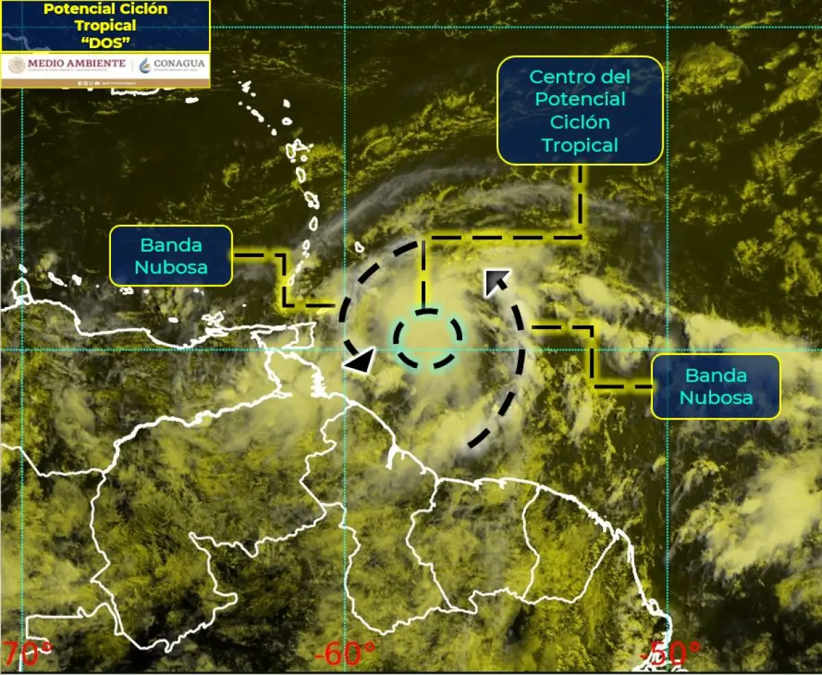 potencial ciclón tropical Dos