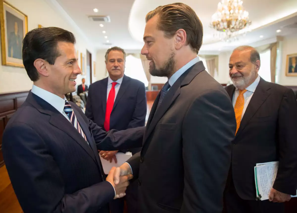 Leonardo DiCaprio Carlos Slim Enrique Peña Nieto