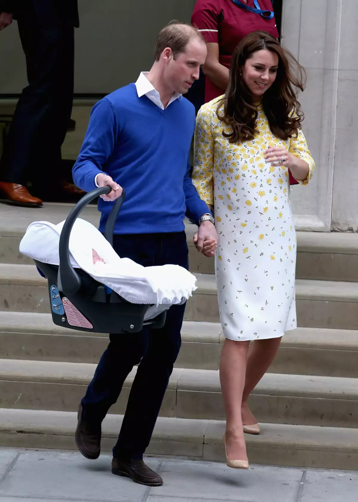 The Duke And Duchess Of Cambridge Depart The Lindo Wing With Their Daughter