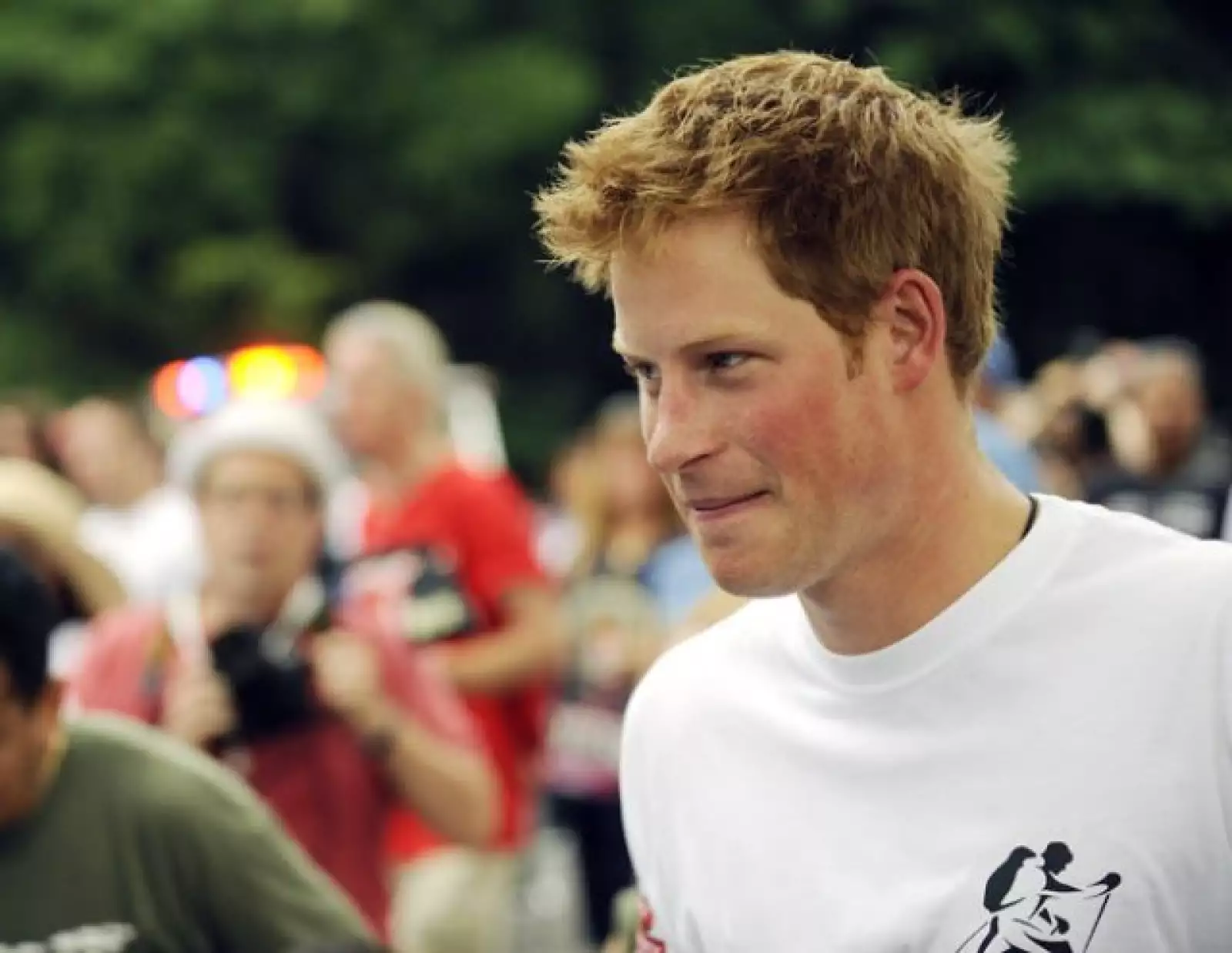 Los veteranos de guerra estuvieron contentos de tener una vista de la talla de el príncipe Harry.