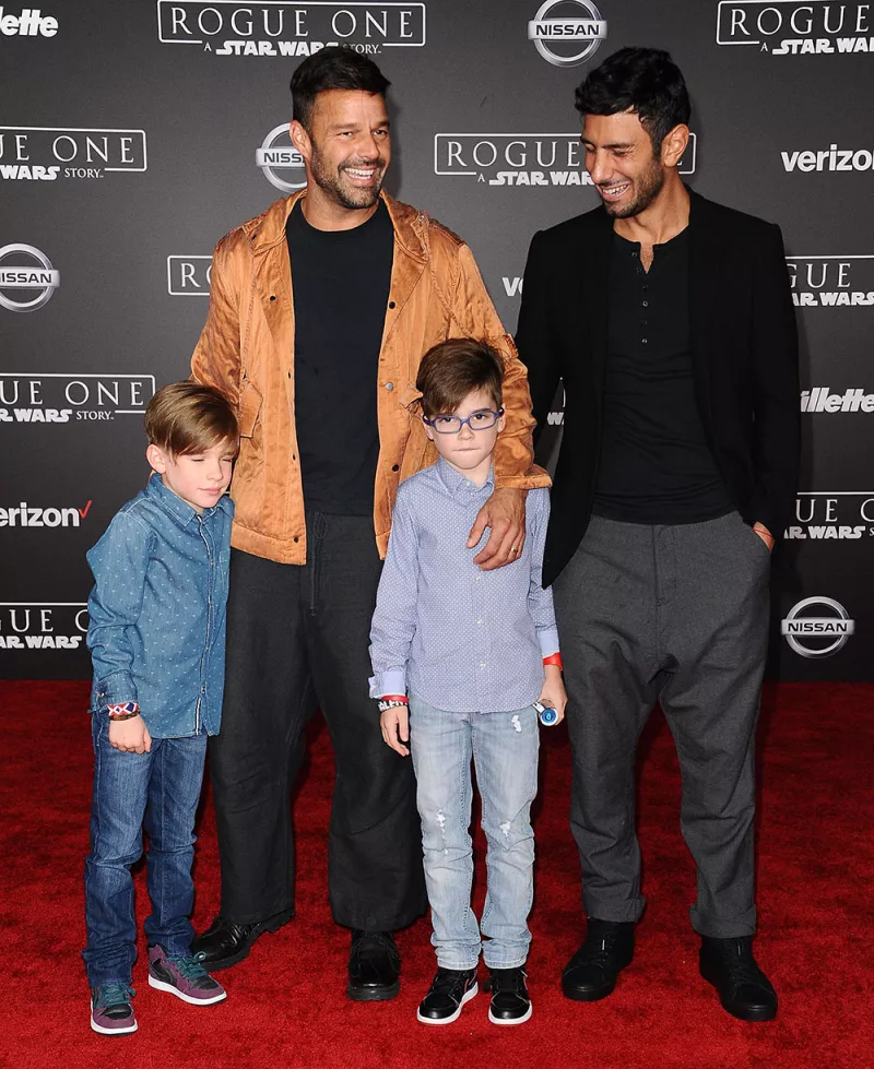 Ricky Martin, Jwan Yosef y sus hijos