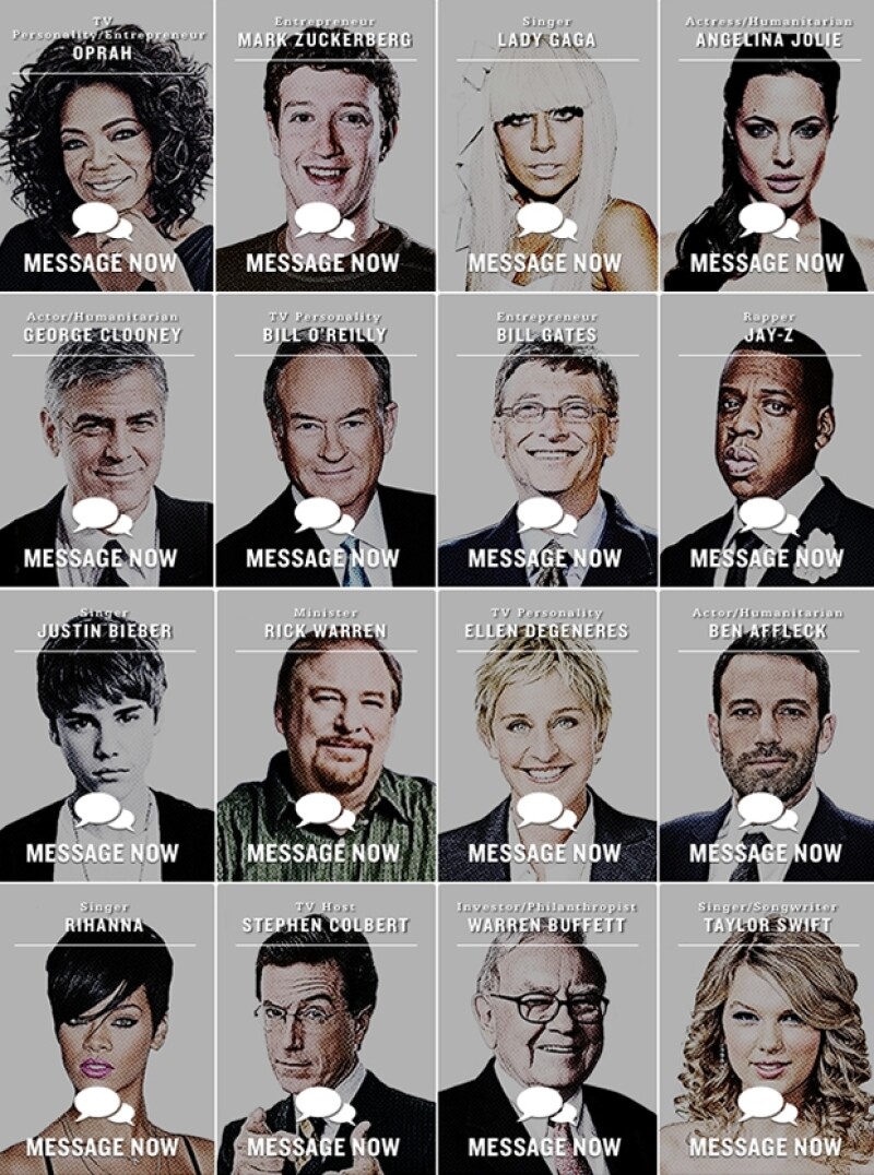 Algunos de los famosos involucrados en el proyecto.